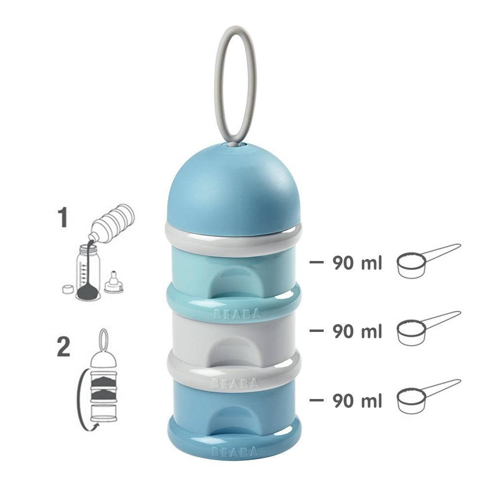 Beaba Stacked Formula Milk Container - Light Blue