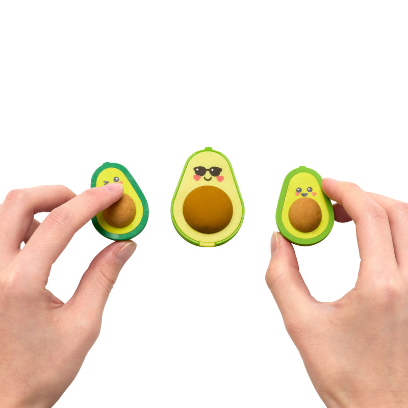 Ooly Avocado Love Erasers and Sharpener