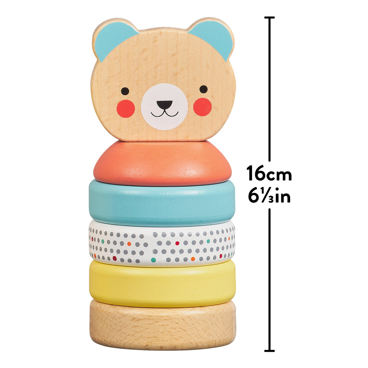Petit Collage Happy Bear Wooden Stacker