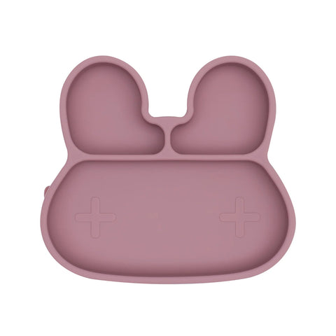 We Might Be Tiny Bunny Stickie Plate Dusty Rose