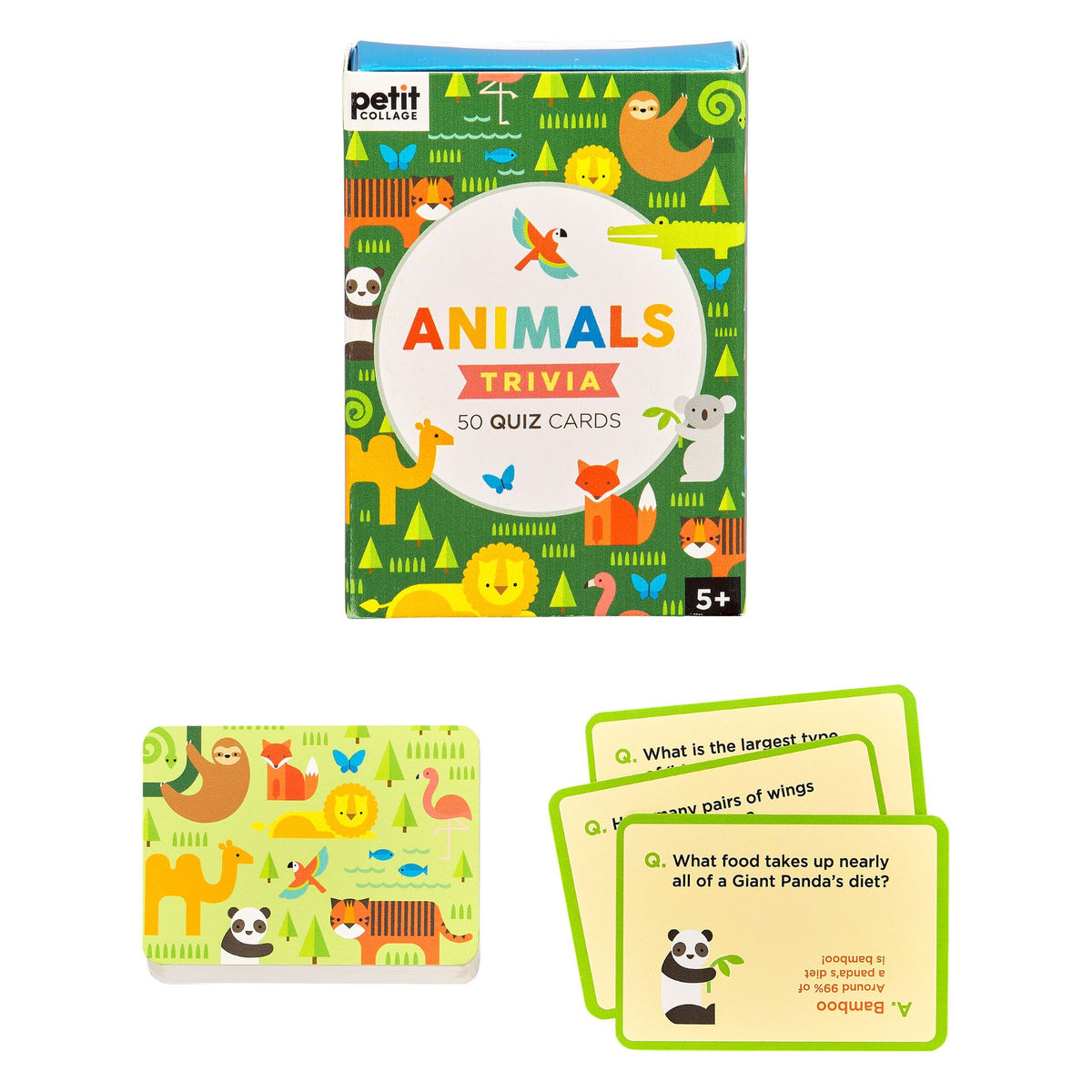 Petit Collage Animal Trivia Quiz Cards