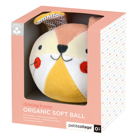 Petit Collage Chiming Bunny Organic Soft Ball