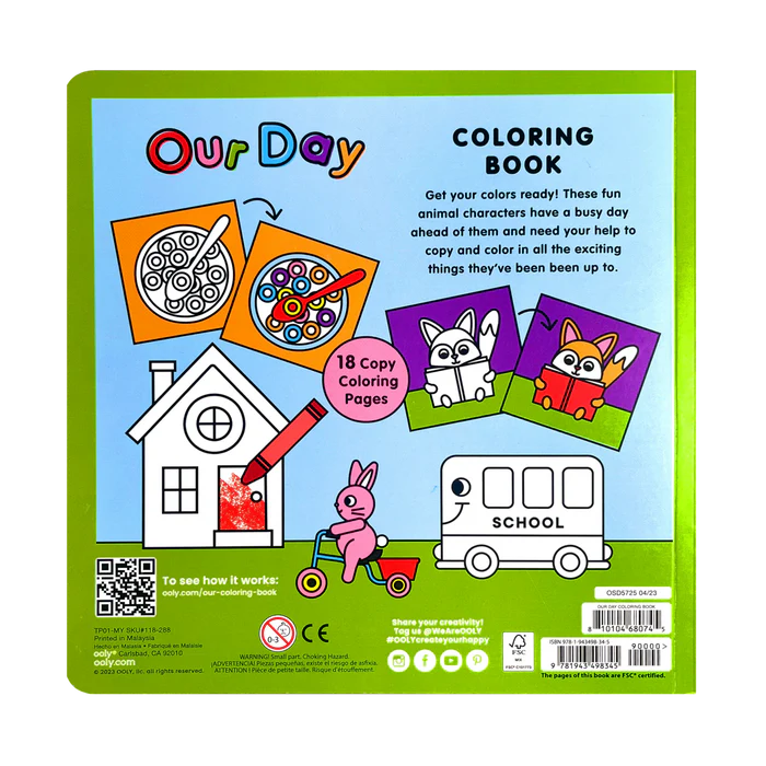 Ooly Copy Coloring Book - Our Day