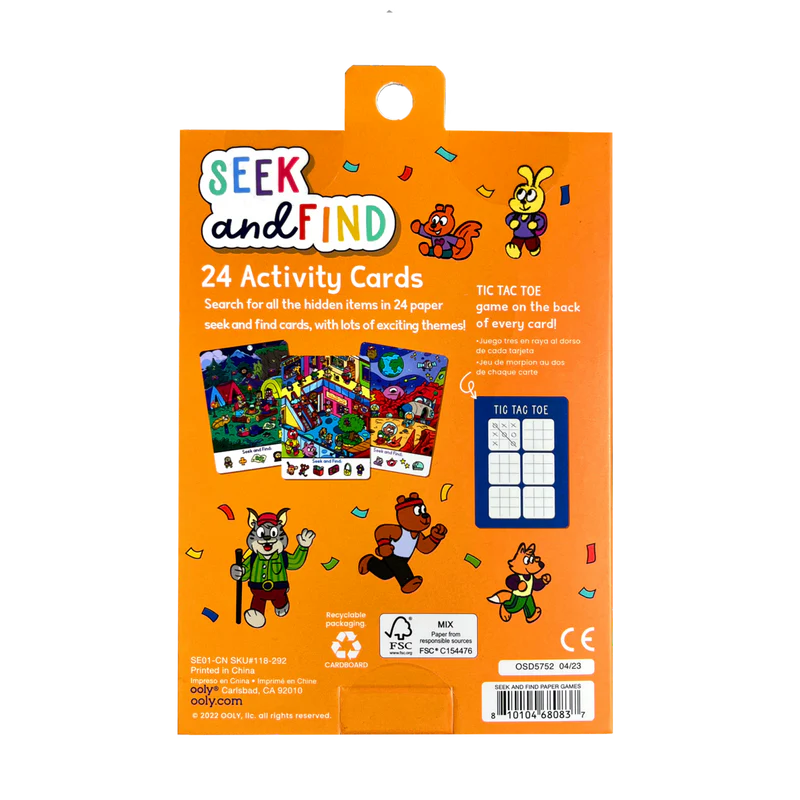 Ooly Paper Games Activity Cards - Seek and Find