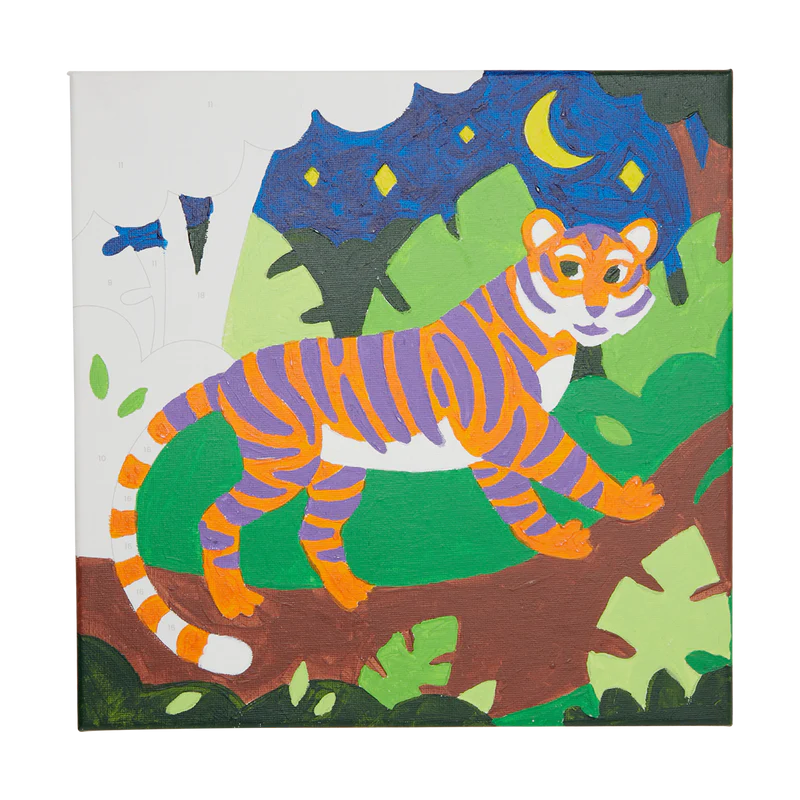 Ooly Colorific Canvas Paint By Number - Terrific Tiger