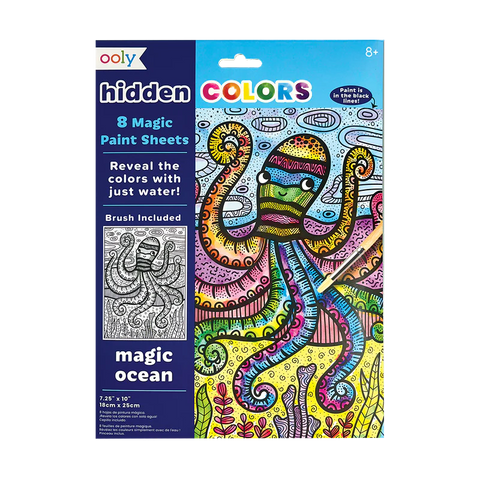 Ooly Hidden Colors Magic Paint Sheets - Magic Ocean