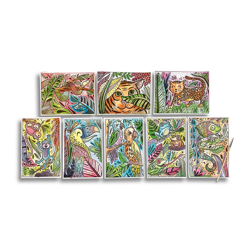 Ooly Hidden Colors Magic Paint Sheets - Magic Jungle