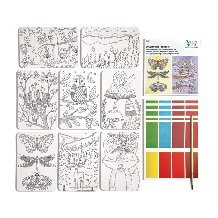 Ooly Scenic Hues DIY Watercolor Art Kit - Forest Adventures