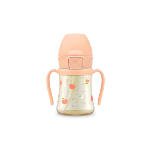 Grosmimi PPSU Straw Cup Peach Flower 200 ml