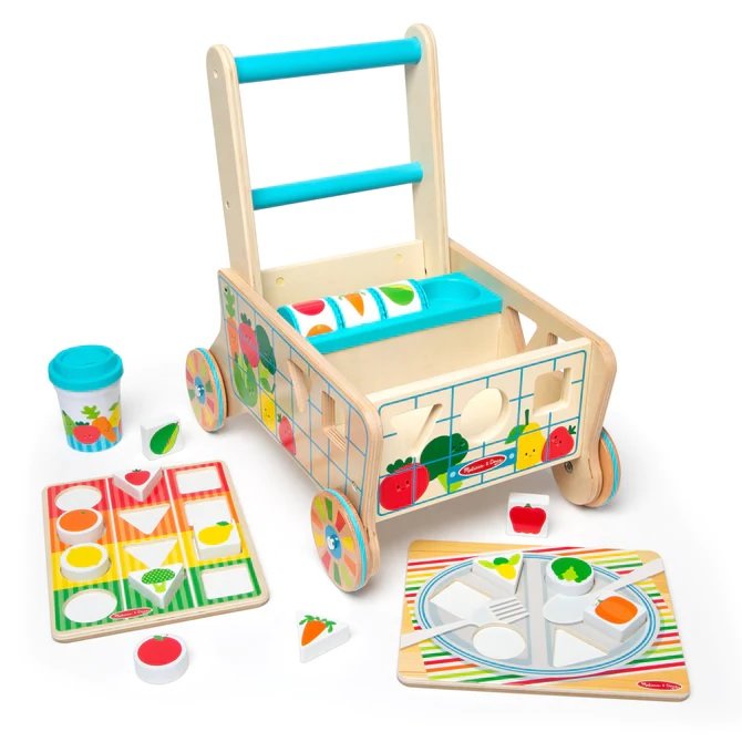 Melissa & Doug Wooden Grocery Cart