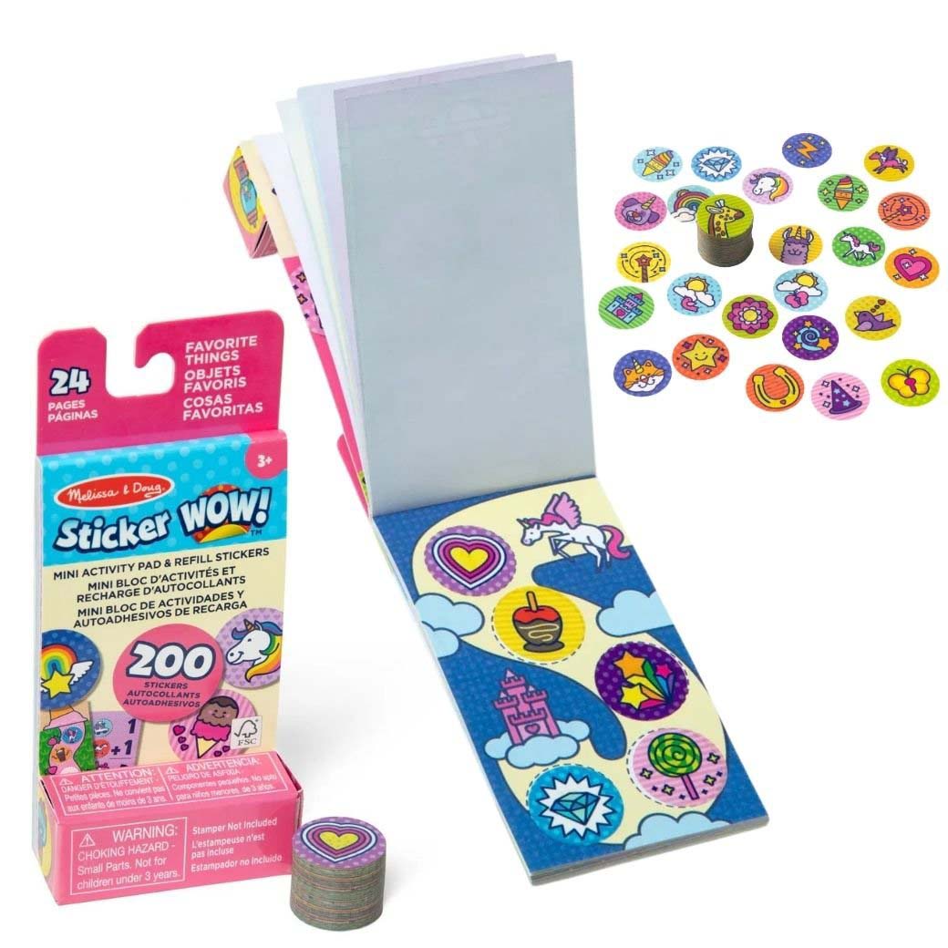 Melissa & Doug Sticker Wow Refill + Mini Activity Pad - Favorite Things