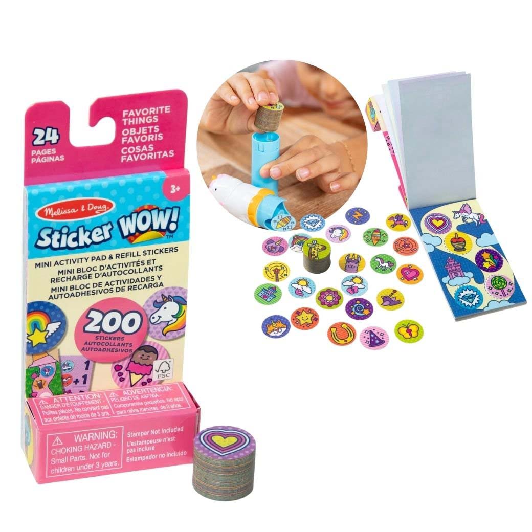 Melissa & Doug Sticker Wow Refill + Mini Activity Pad - Favorite Things