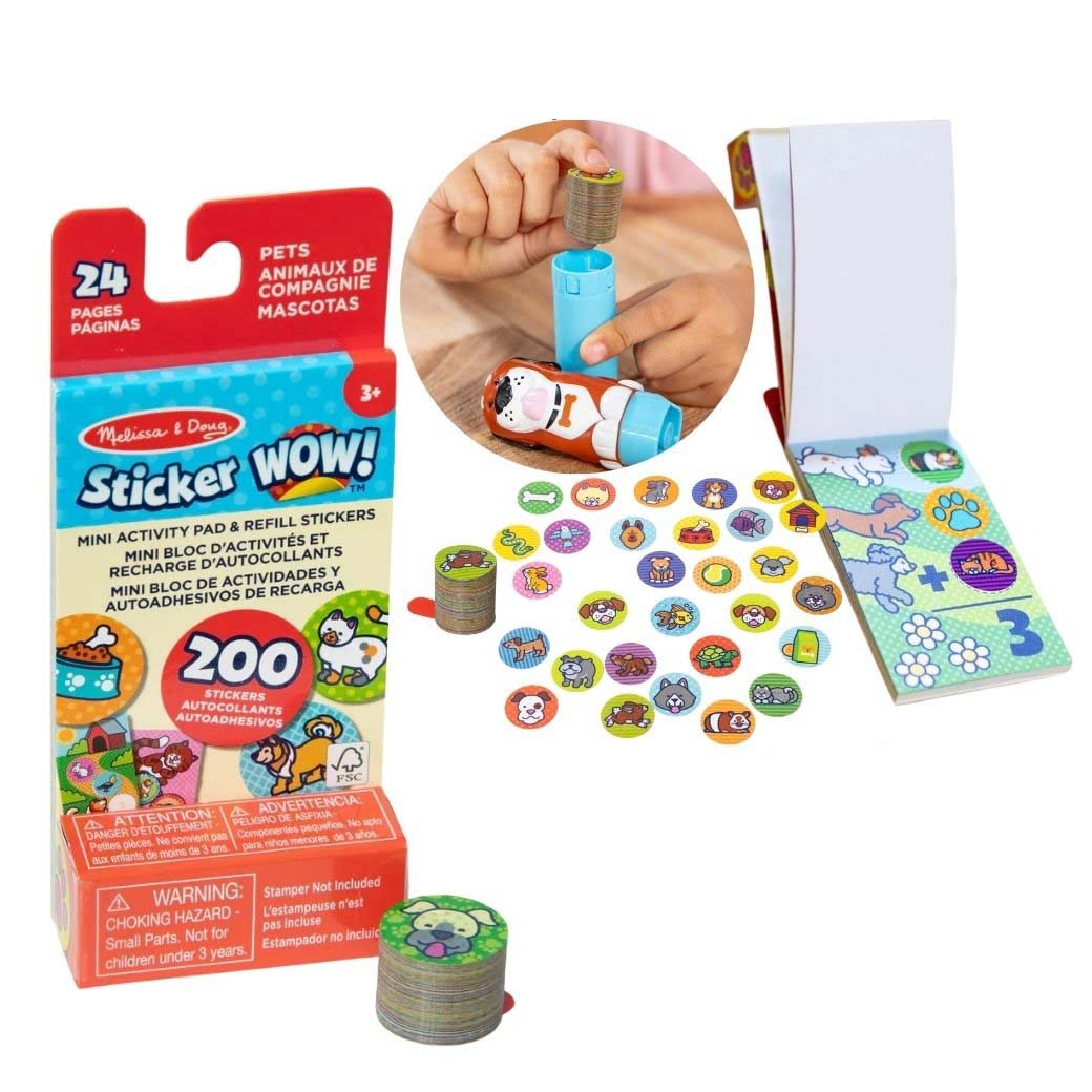 Melissa & Doug Sticker Wow Refill + Mini Activity Pad - Pets