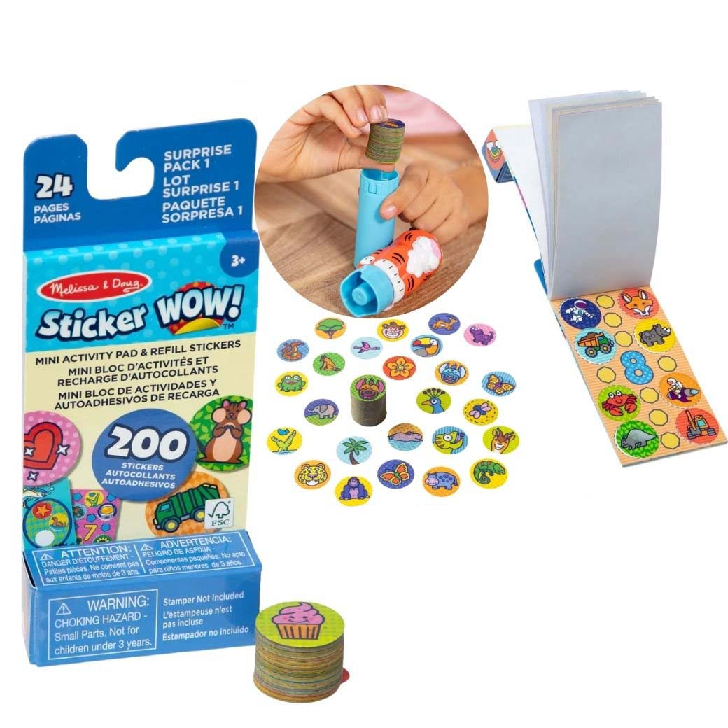 Melissa & Doug Sticker Wow Refill + Mini Activity Pad - Surprise Pack 1