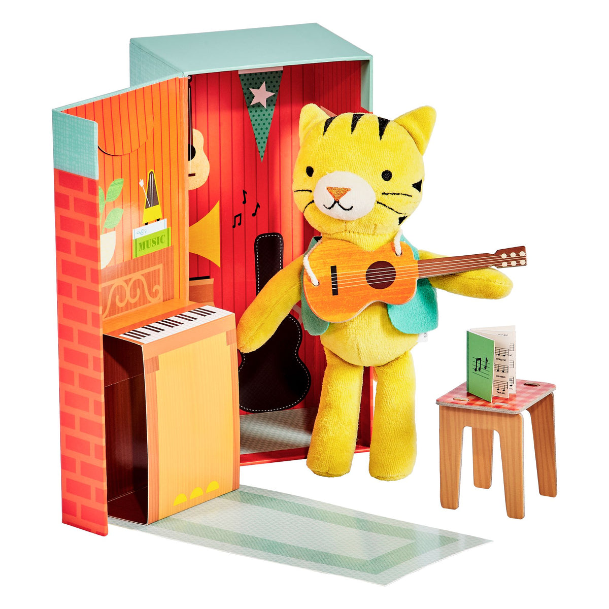 Petit Collage Theodore The Tiger In the Music Room Play Set