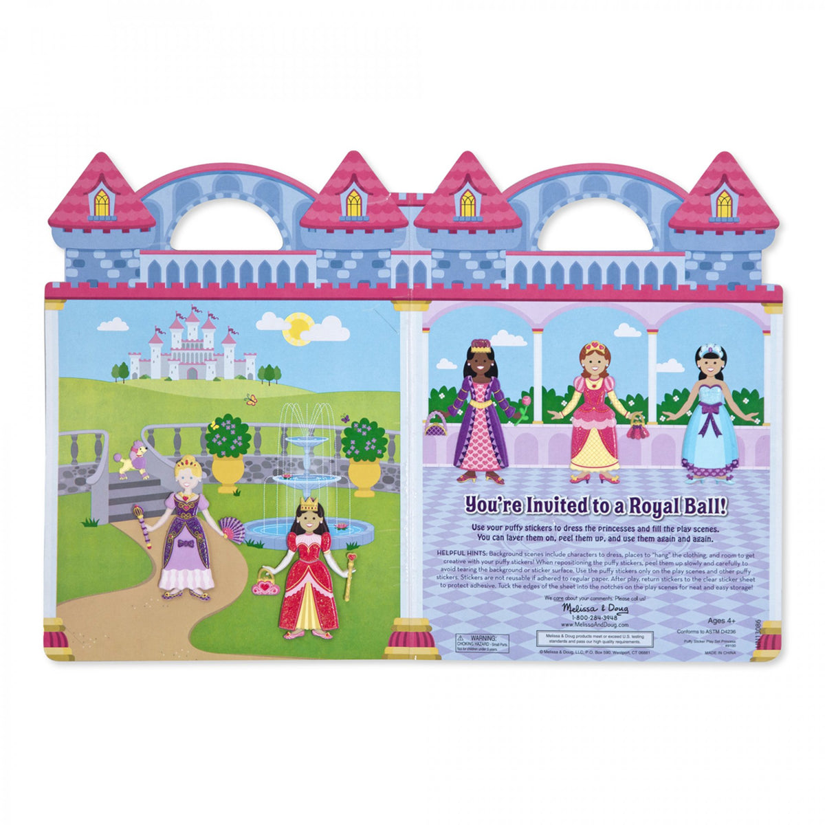 Melissa & Doug Puffy Reusable Sticker Set Princess