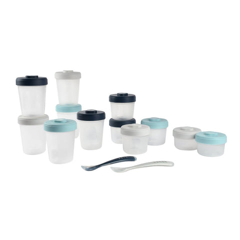 Beaba Expert Meal & Food Storage Pack Blue/Dark Blue