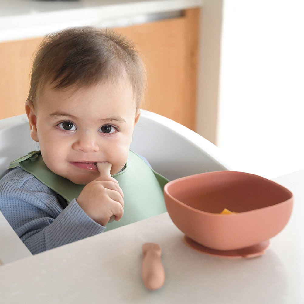 Beaba Set of 2 Silicone Pre Spoons - Pralin / Clay