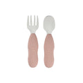 Beaba Set of 2 Stainless Steel Pre-Cutleries - Cotton Candy