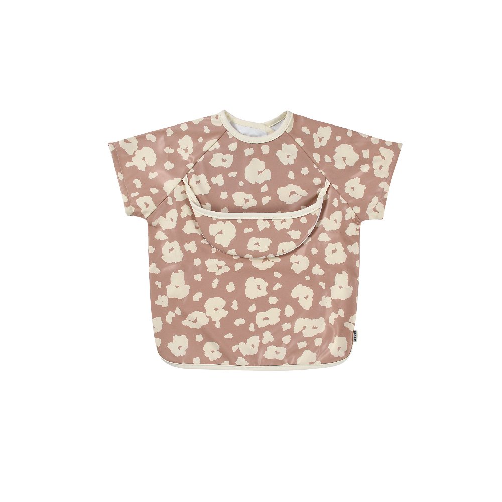 Beaba 2 in 1 Bib with Removable Sleeves and Pocket - Savannah