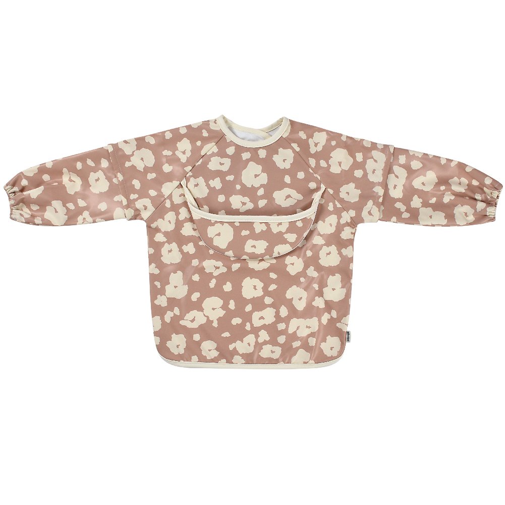 Beaba 2 in 1 Bib with Removable Sleeves and Pocket - Savannah