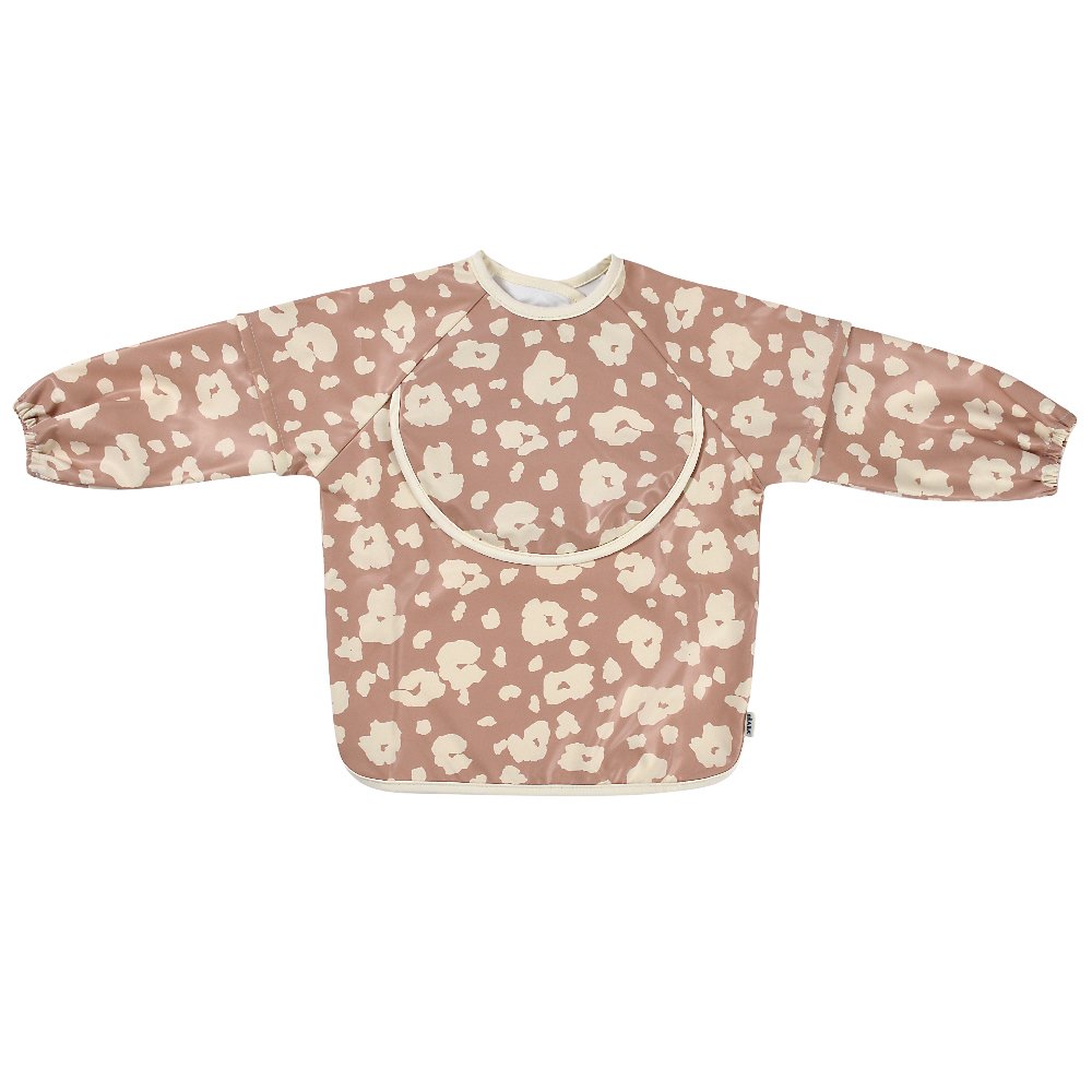 Beaba 2 in 1 Bib with Removable Sleeves and Pocket - Savannah