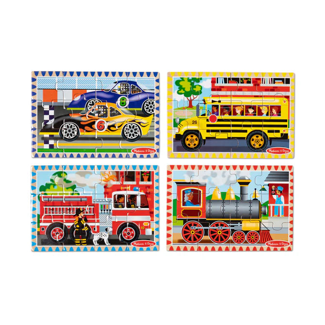 Melissa & Doug 4-in-1 Puzzle Vehicles