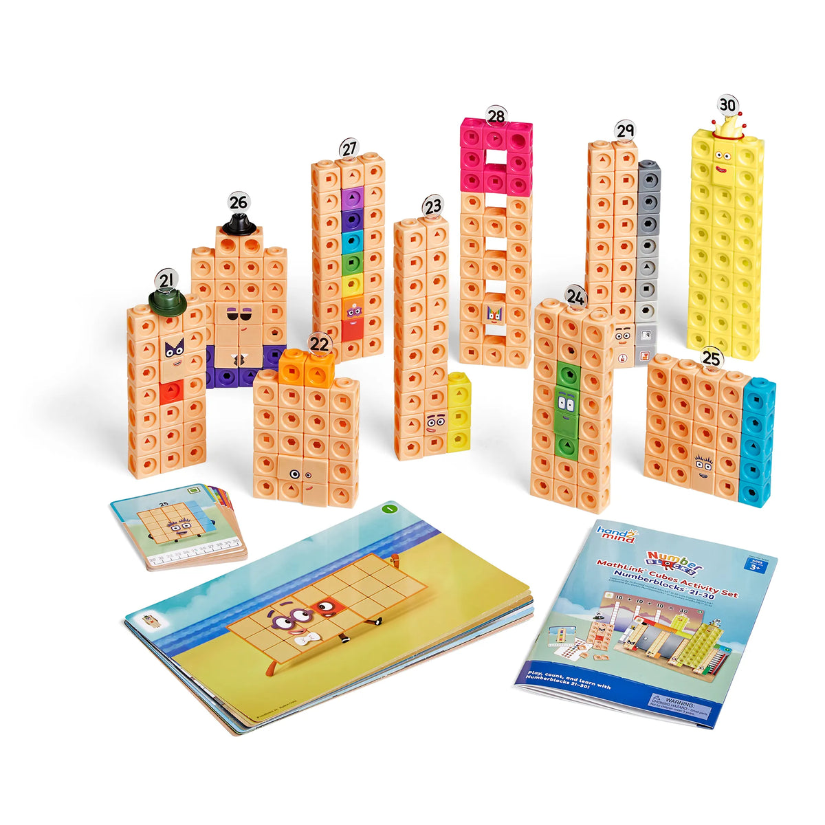 Hand2Mind MathLink® Cubes Numberblocks® 21-30 Activity Set
