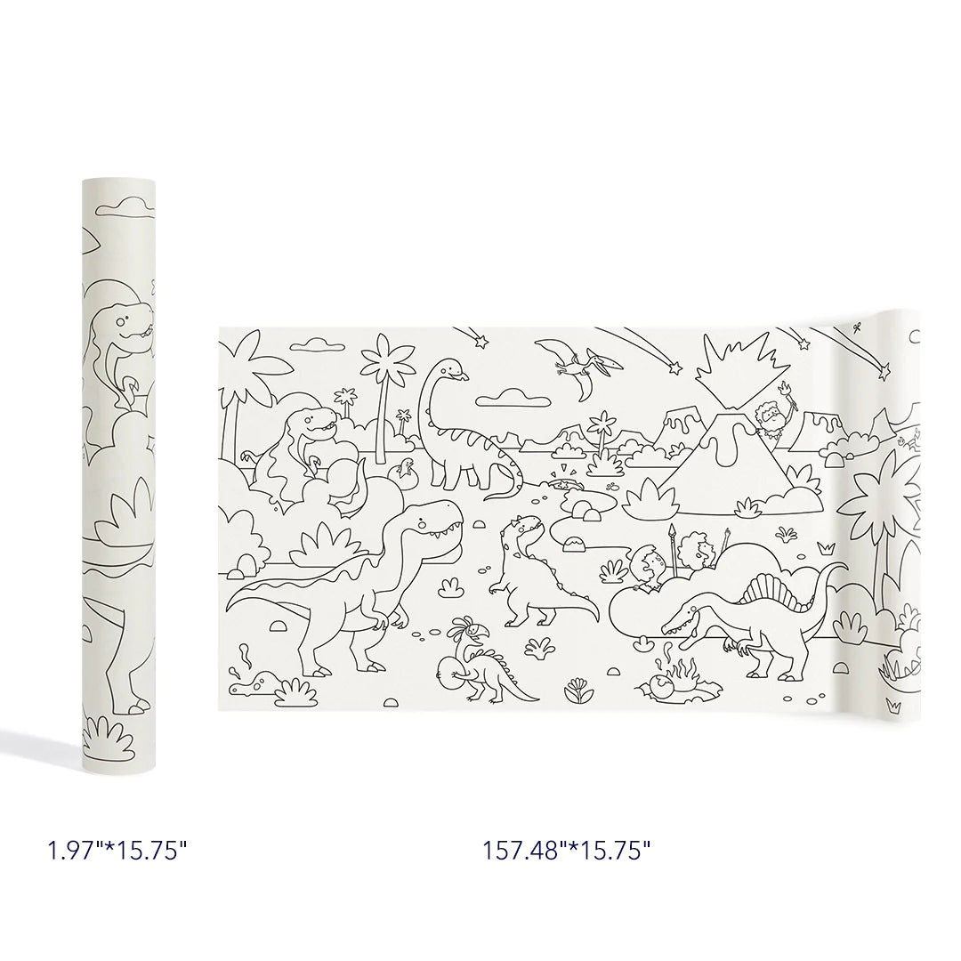 Mideer Adhesive Colouring Scroll - The Amazing Dinosaurs