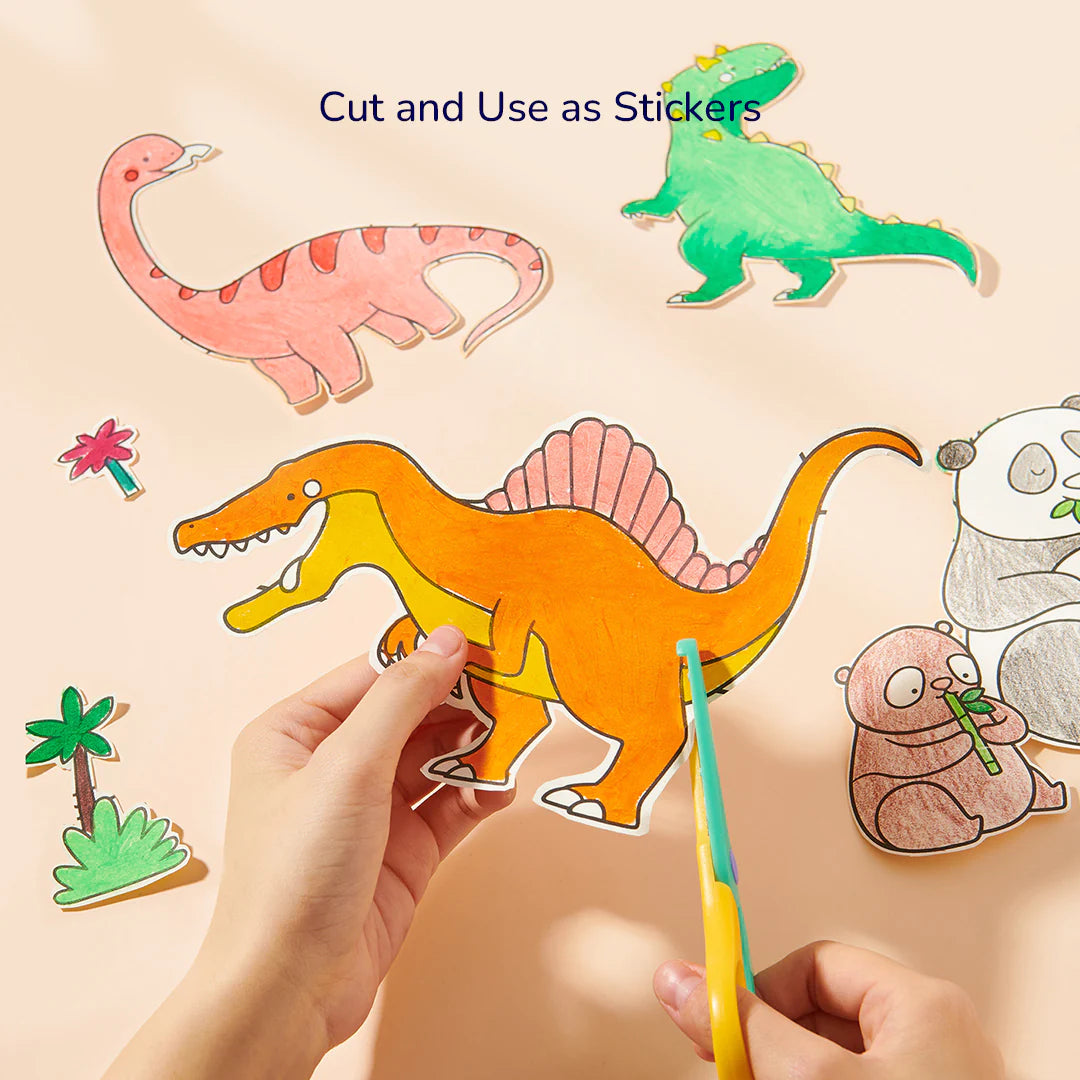 Mideer Adhesive Colouring Scroll - The Amazing Dinosaurs