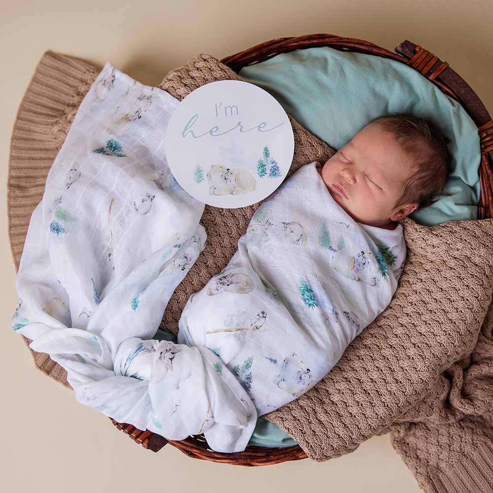 Snuggle Hunny Organic Muslin Wrap - Arctic