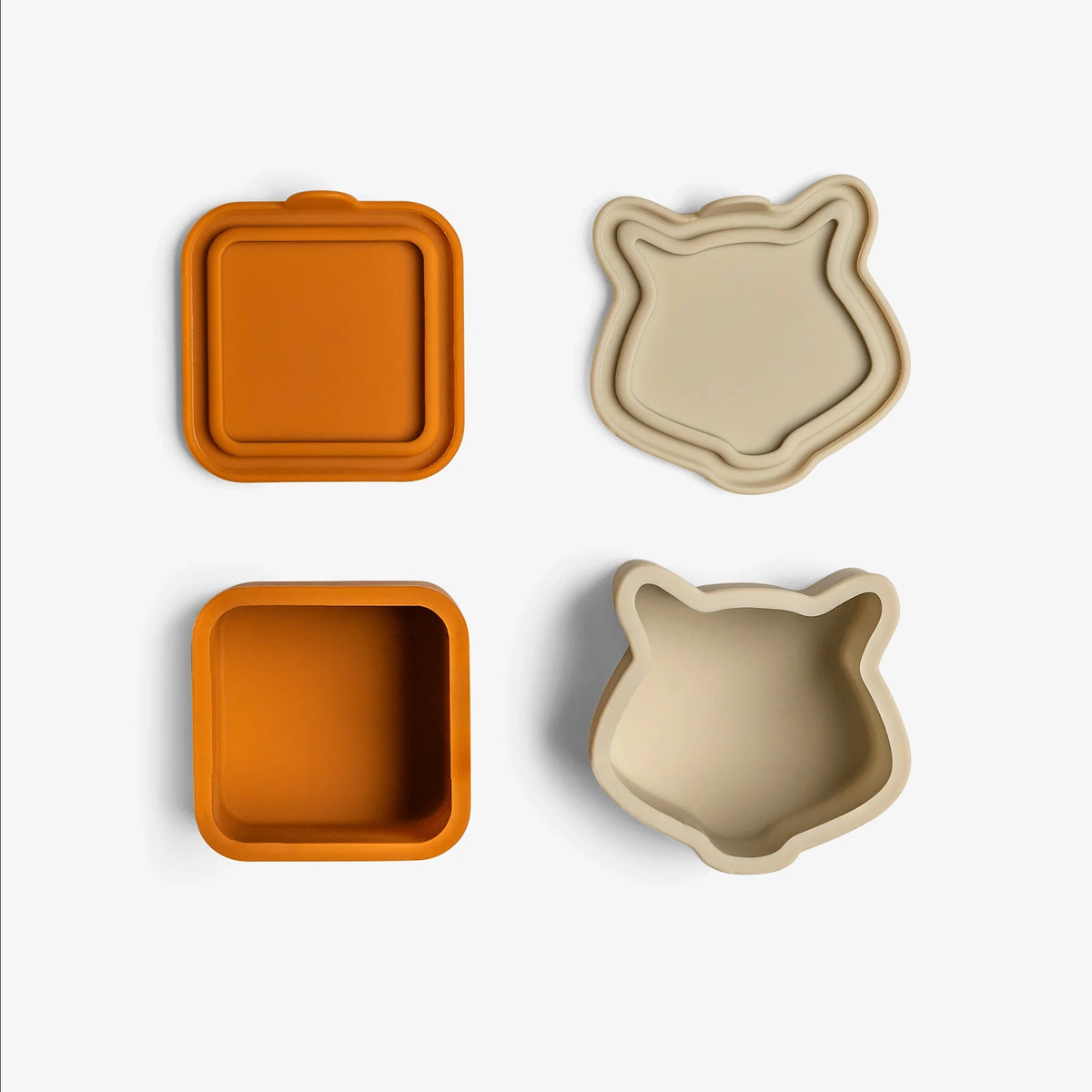 Citron Silicone Lunchbox Organizers Caramel