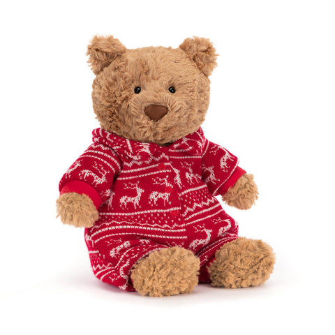 Jellycat Barthlomew Bear Winter Pyjamas