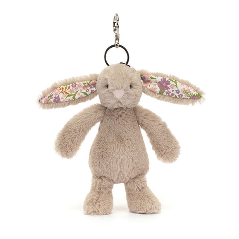 Jellycat Bashful Bunny Bag Charm Blossom Beige 'Petal'