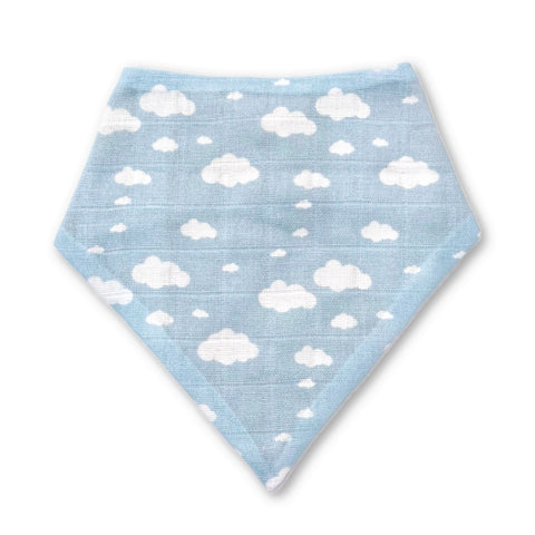 Little Canary Muslin Bib Cloud Blue