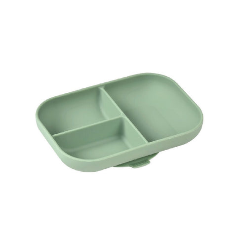 Beaba Silicone Suction Divided Plate Frosty Green