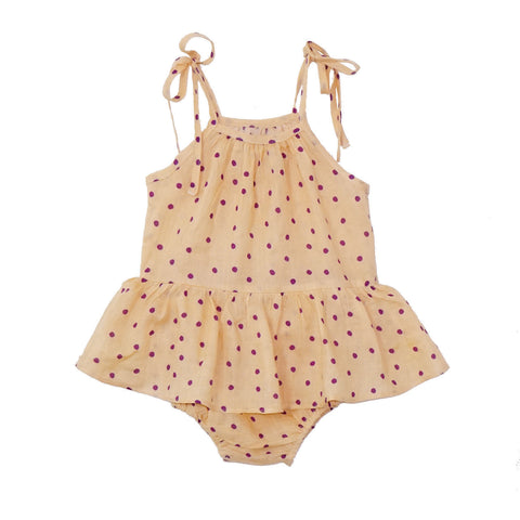 Little Canary Polka Dots Romper