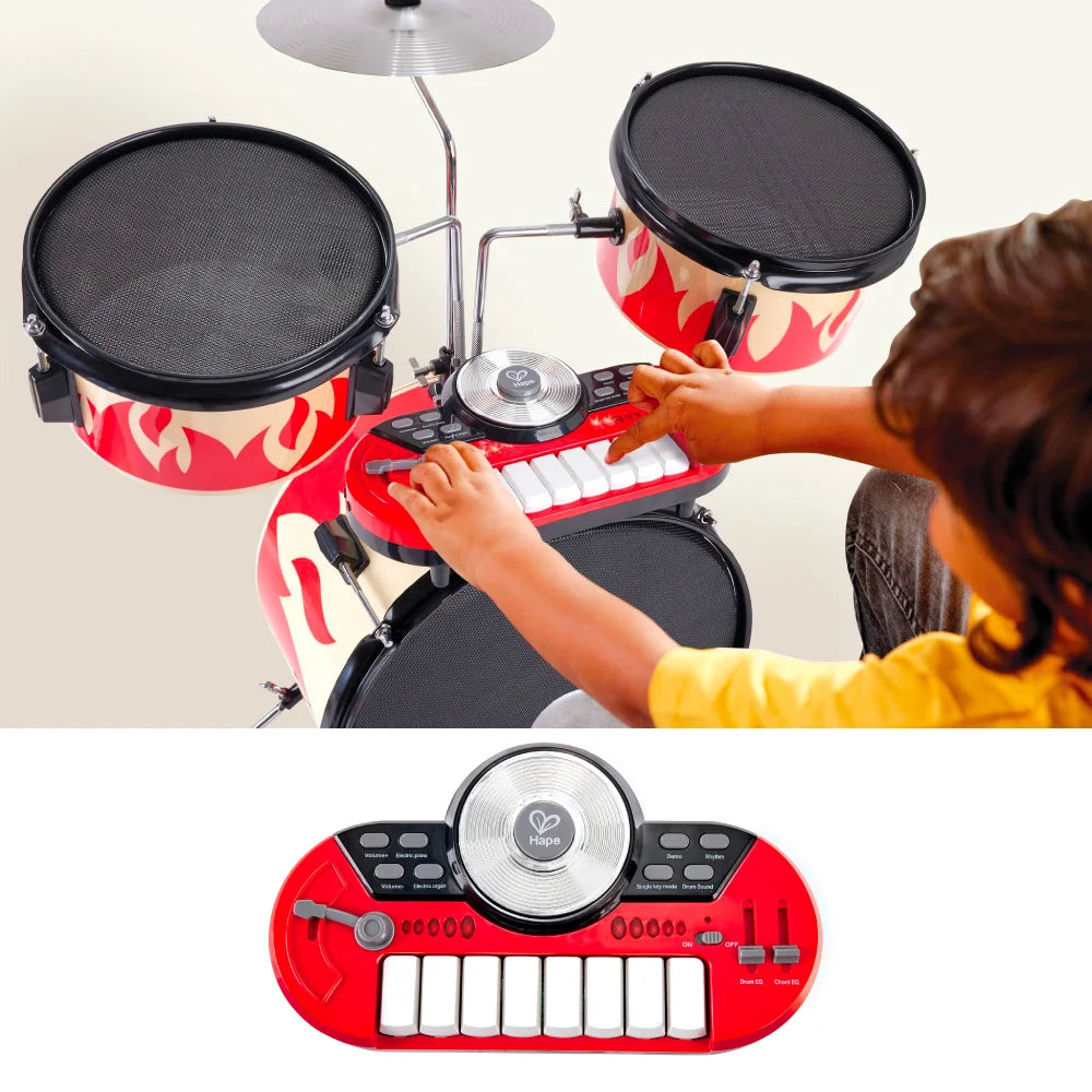 Hape E0608 Dubbelzijdige drum, dubbelzijdig houten drum, muziekspeelgoed voor kleine kinderen Hape E0608 Dubbelzijdige drum, dubbelzijdig houten drum, muziekspeelgoed voor kleine kinderen