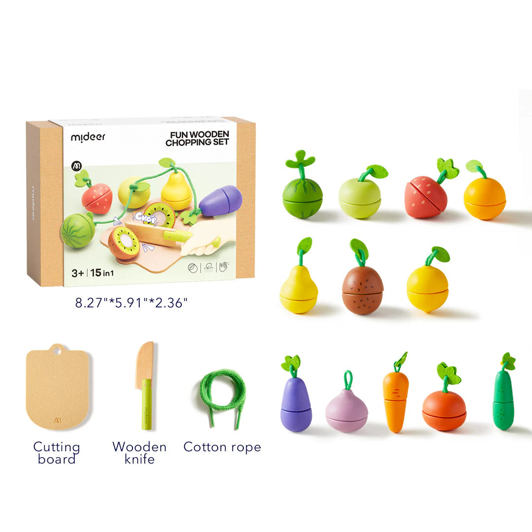 Mideer Joyful Wooden Food Chopping Set