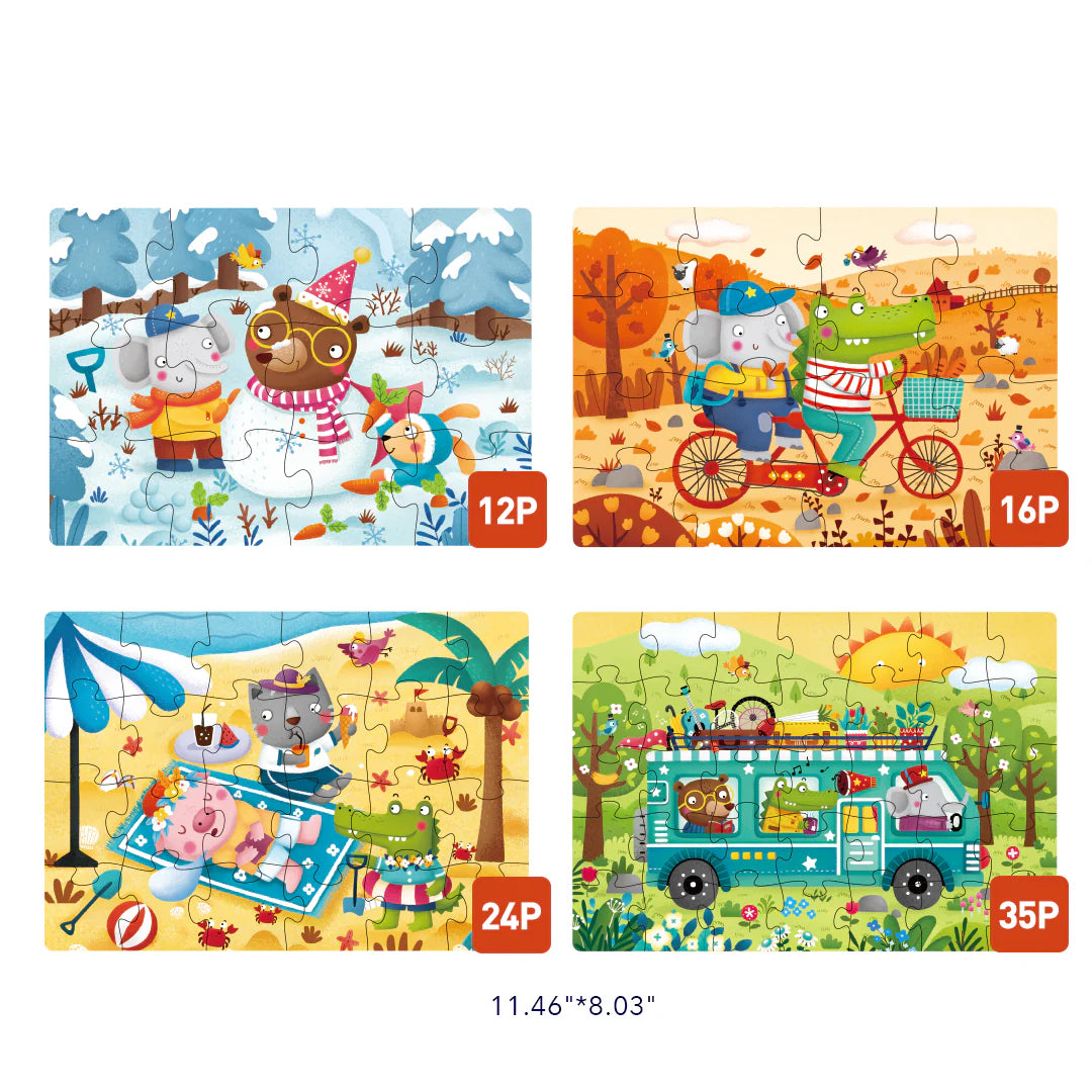 Mideer Level Up 4in1 Puzzle Set - Four Seasons