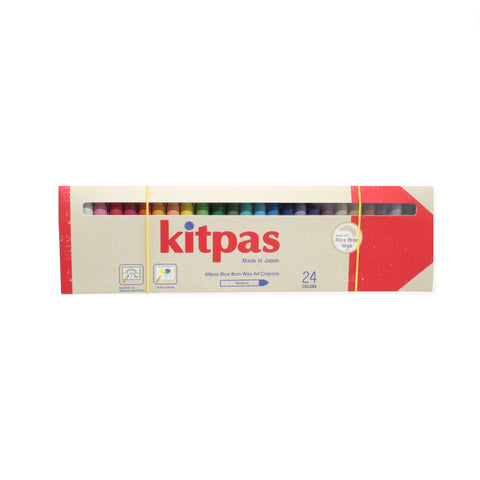 Kitpas Rice Bran Wax Art Crayons 24 Colors