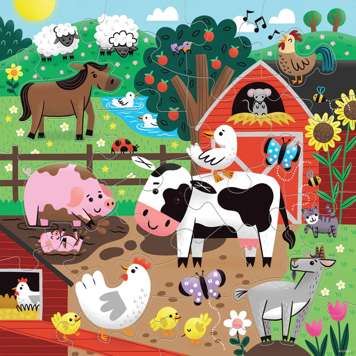 Mudpuppy 25 Piece Floor Puzzle - Farm Friends