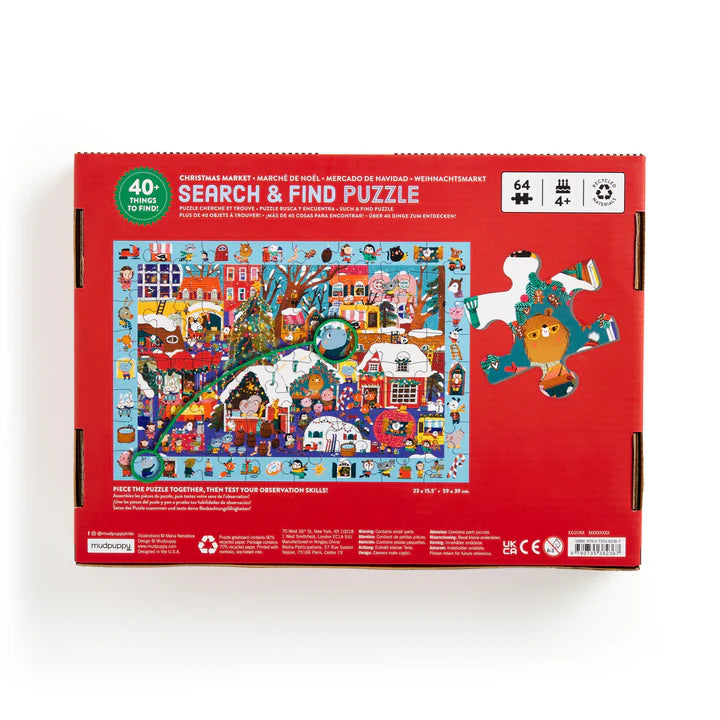 Mudpuppy Search & Find Puzzle - Christmas Market