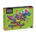 Mudpuppy 75 Piece Shaped Scene Puzzle - Jurassic Skatepark