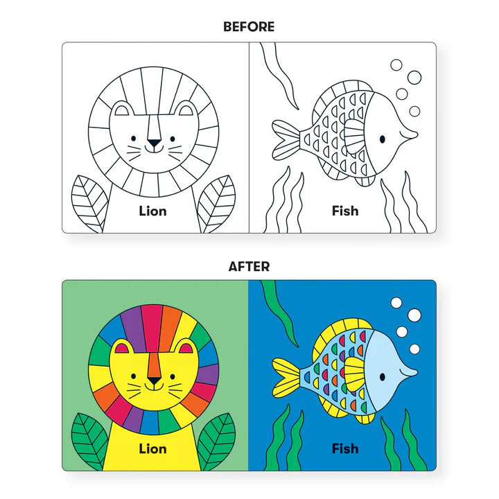 Mudpuppy Color Magic Bath Book - Wild Rainbow