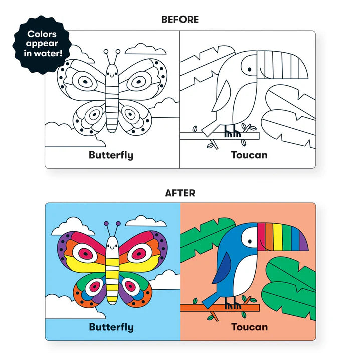 Mudpuppy Color Magic Bath Book - Wild Rainbow