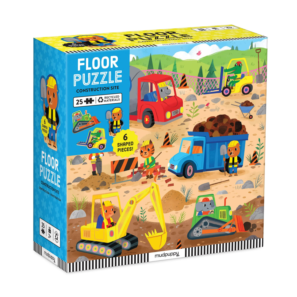 Mudpuppy 25 Piece Floor Puzzle - Construction Site