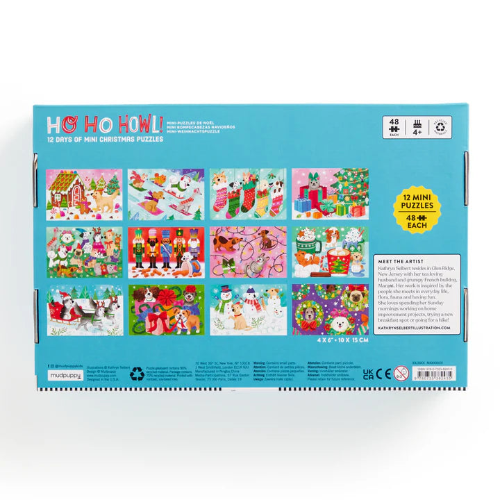 Mudpuppy Countdown Puzzle Set - Ho Ho Howl!