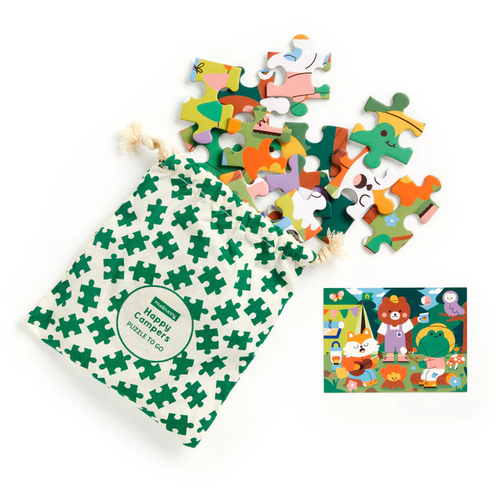 Mudpuppy Puzzle to Go - Happy Campers