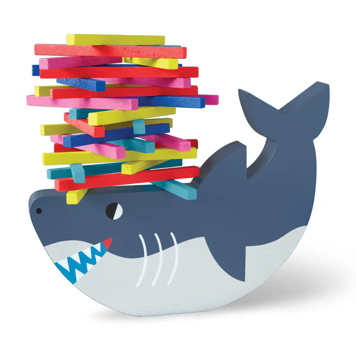 Mudpuppy Wooden Balancing Game - Shark Stack-up!